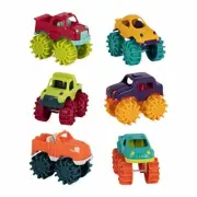 Battat - Mini Monster Trucks Set of 6 Mini Trucks for Toddlers in Storage Bag
