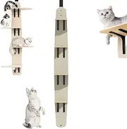 Door Hanging Cat Shelf, Cat Tree Door Mounted Cat Climber with Pet Bed, 4 Tiers Door Hanging Cat Tree Mounted Climbing Frame Frame for Indoor Adults Under 15lb