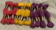 10 X DMC LAINE COLBERT WOOL SKEINS LOT BULK NO 8