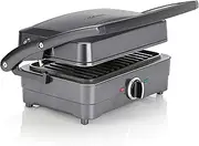 Cuisinart Grill & Sandwich maker, Sandwich toaster, panini press, electric grill, Non-stick Removable, interchangeable plates, Health grill, less oil, Midnight Grey, GRSM4U