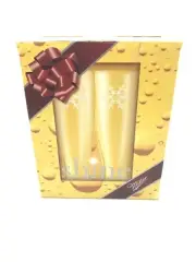 2006 Miller Beer Shine Pilsner Holiday Glasses Barware Set of 2 Gift Box