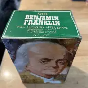 Vintage Avon 1974 Benjamin Franklin Wild Country After Shave Decanter with Box