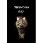 CHAIRWOMAN MIAO: PERSONALIZED NAME JOURNAL NOTEBOOK FOR CAT AND UNICORN LOVERS - (WIDE RULED NOTEBOOK, 100 PAGES, 6X9 INCHES)