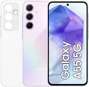 [Samsung] Galaxy A55 5G, Dual, 128GB 8GB Ram, Awesome Lilac + Case