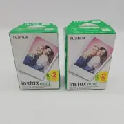 2 Pack of FUJIFILM Instax Mini Instant Film Twin Pack (White), 20 photos Each