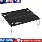 Foldable Camping Table Camping Tent Table Aluminium Alloy for BBQ (Black) #AU