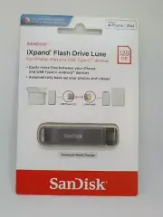 New SanDisk iXpand Luxe 128GB Flash Drive