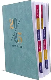 SEWOART 2025 Planner Journaling Study Budget Finance Books Academic Meet Journal Notebook Agenda Hardcover Digital Organizer Life Assignment Mid to Student Paper Sky-blue