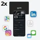 Bundle - 2x izCards Digital Business Card - Tap to Share - iPhone & Android