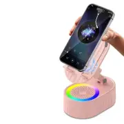 Wireless Induction Audio Bluetooth Speaker 5in1 Phone Holder Emergency Rechar...