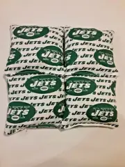 4 Cornhole Bag Set Corn Hole N. Y. New York Jets WHT