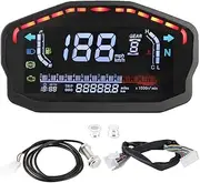 Gearwell Digital Speedometer Gauge, LED LCD Tachometer Compatible with Ducati, Motorcycle Odometer Instrument Cluster Replacement