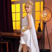 在飛比找ETMall東森購物網優惠-希臘女神白色女神飄逸不規則長裙cos神話主題角色扮演萬圣節服