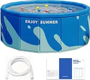 Folding Swimming Pool, Non-Inflatable Family Bathing Pool, Sturdy Outdoor Paddling Tub, Easy Setup No Installation, Summer Water Fun for Backyard, Garden, Patio