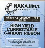 2 Nakajima HYC01 AE-580, AE-500 AE-710 Typewriter Ribbons, Correctable, Original