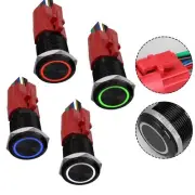 LED Light Mm Latching Push Button Switch Automobile And Motorcycle Modifications