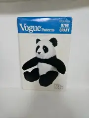 Vogue Patterns 9768 Stuffed Panda Uncut 1986