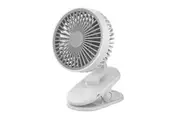 Sansai Portable USB Rechargeable Clip On Desktop Travel Desk Table Fan White