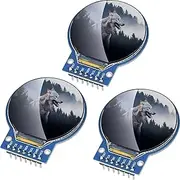 YELUFT 3pcs 1.28 Inch TFT LCD Display Module Round 240 x 240 Pixel RGB 65K Color GC9A01 Driver 4 Wire SPI Interface Self-Luminous Display Board for Arduino/Raspberry Pi/ESP32 (Pre-Soldered)