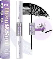 B&Qaugen Lash Bond and Seal Waterproof 10ML Bond and Seal Lash Glue Long Lasting Lash Cluster Glue Black Lash Bond DIY Lash Extension Bond and Seal for Beginner (YJST-Black)