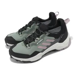 【adidas 愛迪達】TERREX AX4 GTX W 女款 GORE-TEX 多功能 防水登山越野鞋 綠黑白(IE2576)