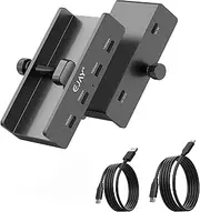 10Gbps USB C Hub - EJAY 4Ports Aluminum USB 3.2 Docking Hub Clamp Design for Desk/Computor with Extra Power Supply Port and 47inches Long Data Cable&39inches Power Cable (JK-4C-BK)