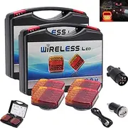 Wireless Trailer Lights,Led Magnetic Cordless Tail Lights,Portable Tow Light,Waterproof Wireless Taillights,Rechargeable Brake Light,Marker Lights for Truck Boat Utility Camper Caravan(2pcs)