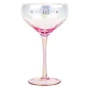 LMD 18th Holographic Stemmed 300ml Champagne Coupe Glass Round Drinkware