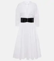 [Alaia] Alaïa Cotton midi dress AU 8 white