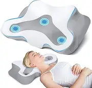 SAHEYER Cervical Neck Pillow, Ear Pressure Relief Side Sleeper Pillow with Hole, Memory Foam Pillows for Relief Sleeping, Ergonomic Neck Shoulder Support Pillows for Side, Back and Stomach Sleepers