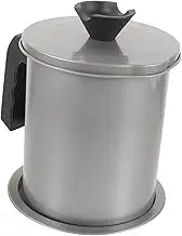 Gatuida Anti-Spill Oil Pot Oil Storage Can Container Cooking Grease Oil Can Modern Oil Strainer Grey 304 Stainless Steel