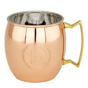 Old Dutch 428ME Solid Copper Moscow Mule Mug, Monogram E, 16 oz, Copper