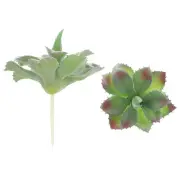 Artificial Succulents, 2Pcs 4.7inch Artificial Succulents Plant, Pink Green