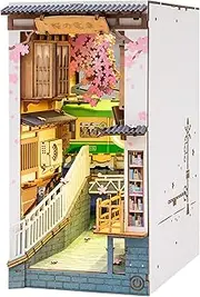Rolife Book Nook Kit DIY 3D Wooden Puzzle, Bookshelf Decor with LED DIY Bookend Diorama Kit Crafts Hobbies Gifts for Adults/Teens