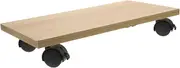 LALAFINA Wooden Laptop Stand Desktop Computer Stand Casters Natural Wooden Base for