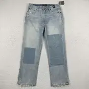 Abercrombie & Fitch Jeans Womens 31/12 Patchwork Zoe Natural Rise Ankle Straight