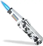 JETPRO Butane Torch Lighter One-Hand Operation Lighter with Adjustable Jet Flame Kitchen Cooking Torch (Butane Gas Not Included) (Camouflage)