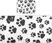 Cute Black Paw Prints Cooling Baby Crib Mattress Protector 28" x 52" Washable Pads for Kids for Baby&Toddler