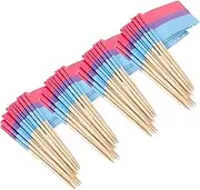 NAMOARLY 100pcs Block Print Napkins Rainbow Cake Topper Flags Bunting Banner Pride Flag Decorations Crown Pansexual Flag Pride Pin Bandana Pole Food Dessert Fruits Fruitful Paper