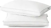 eezliy Sleeping Pillows, Pack of 2, High Hotel Quality Pillow, Down Alternative Microfiber Pillows, Machine & Dryer Friendly, Fluffy Pillows, Pack of 2, Standard Size in White