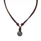 16mm Genuine Goutte Baroque Tahitian Pearl Brown Greek Leather Necklace 16-32"