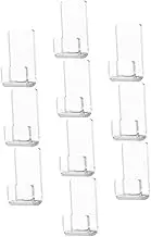 HEALEEP 10pcs Acrylic Vinyl Record Shelf Wall-Mounted Album Holder Versatile Display Rack for Organizing Records Photos and Magazines Easy Installation for Home