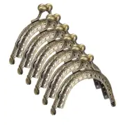 Metal Purse Frames, 2.6" 6Pcs Kiss Lock Clasp Frame for Coin Bags DIY, Bronze
