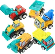 Friction-Powered Mini Pull Back Cars 6 Styles Boys and Girls Car Set Cartoon Design Baby Toddler Toys
