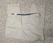 Dockers Signature Khaki Classic Fit Lux Cotton Stretch Pant Sz 48 X 32 Beige Tan