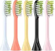 [SDUMY] Replacement Toothbrush Heads Compatible with Philips BH1022/06 Sonicare One Toothbrush, White/Orange/Yellow/Black/Pink,5 Pack