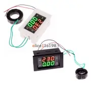 AC Digital Ammeter Voltmeter LCD Panel Amp Volt Meter 100A 300V 110V 220V