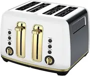 [Morphy Richards] Ascend Soft Gold 4 Slice Toaster - White