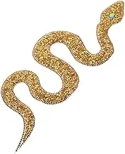 Decorative Rhinestone Snake Applique Patch DIY Garment Patch for Clothing Bags Hats Crafting Repair