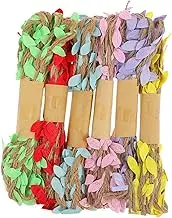 6Pcs DIY Fake Rope with Artificial Leaves for Wedding Decor Kindergarten Party and Craft Projects Creative Rustic Design for Home and Garden Decoration